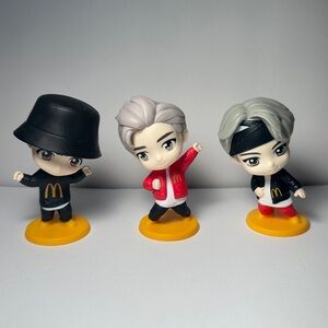 McDonald's TinyTAN x BTS Happy Meal Toys Jung Kook, V and RM